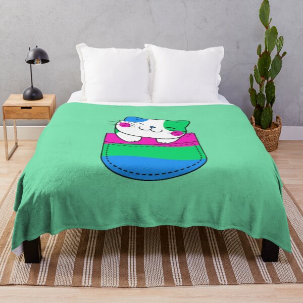 Item preview, Polysexual Pride Cat in Faux Pocket designed and sold by everything4eva.