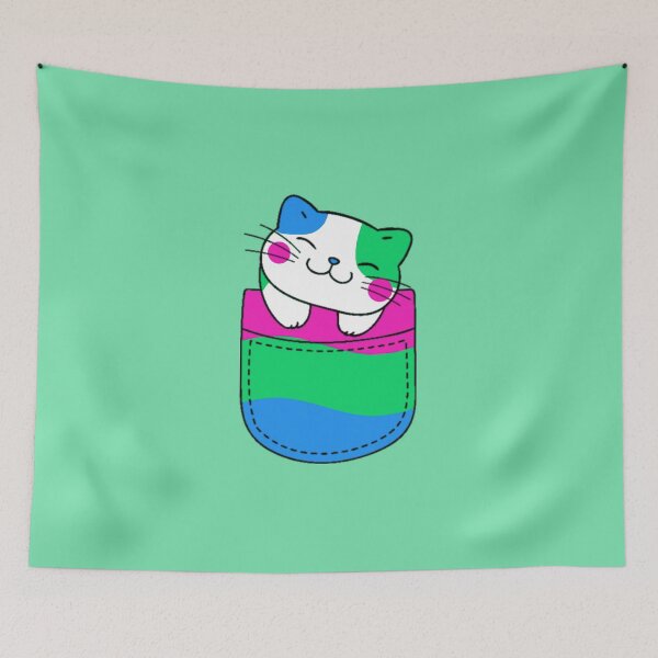 Item preview, Gato del orgullo polisexual en bolsillo falso designed and sold by everything4eva.
