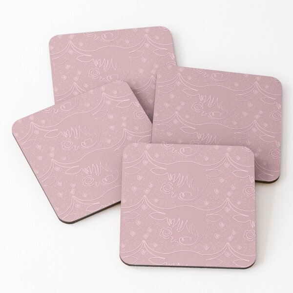 Item preview, Romantic bulls, Lilac on a dark pink background designed and sold by Alex  Blud.