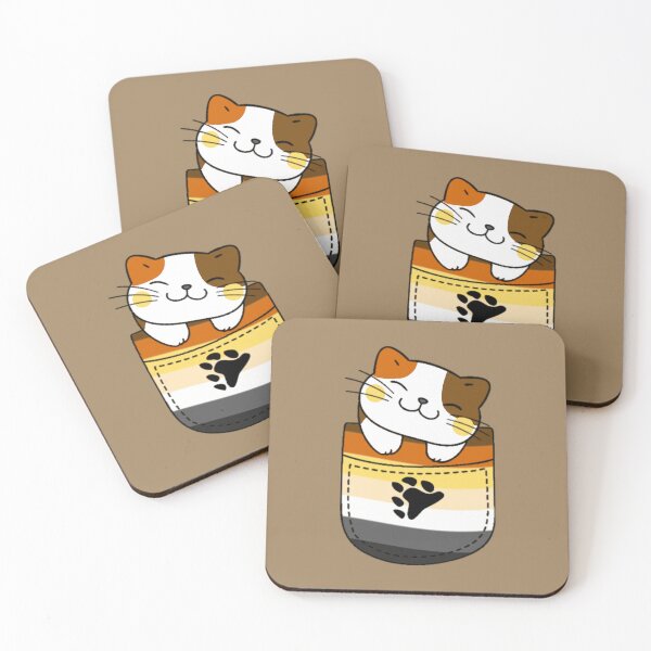 Item preview, Bear Pride Cat in Faux Pocket designed and sold by everything4eva.