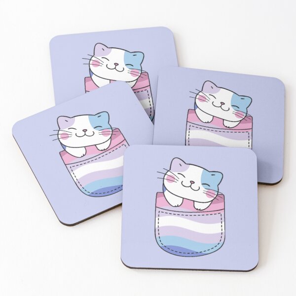 Item preview, Gato del orgullo de Bigender en bolsillo falso designed and sold by everything4eva.