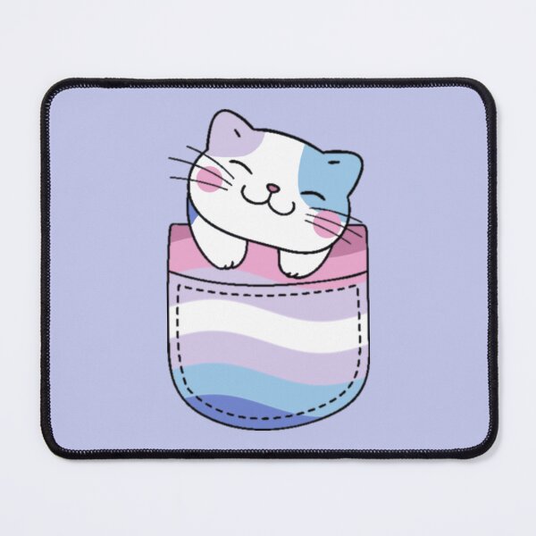 Item preview, Bigender Pride Cat in Faux Pocket designed and sold by everything4eva.