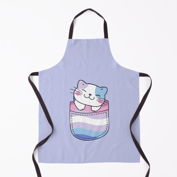 Item preview, Bigender Pride Cat in Faux Pocket designed and sold by everything4eva.