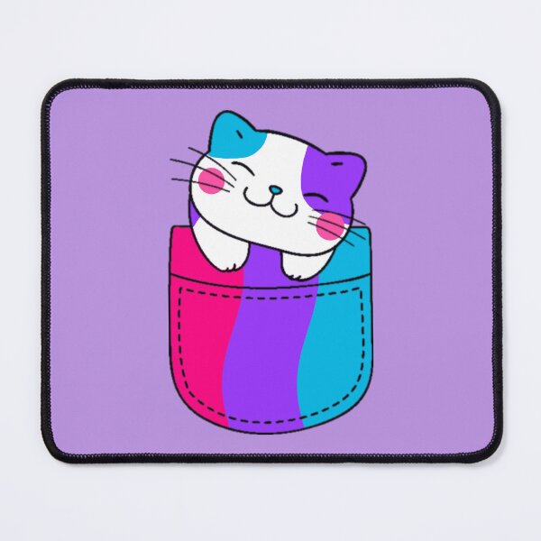 Item preview, Androgyne Pride Cat in Faux Pocket designed and sold by everything4eva.
