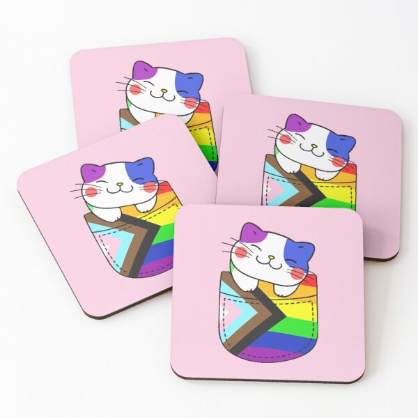 Item preview, Gato Progress Pride con bolsillo falso designed and sold by everything4eva.