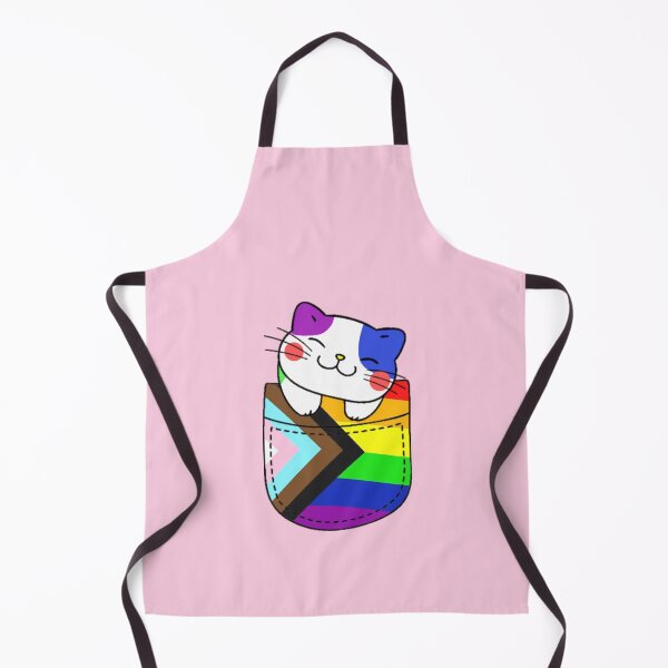 Item preview, Progress Pride Cat in Faux Pocket designed and sold by everything4eva.