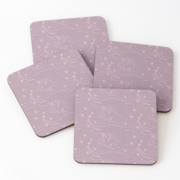 Item preview, Romantic bulls, Lilac on a dark lilac background designed and sold by Alex  Blud.