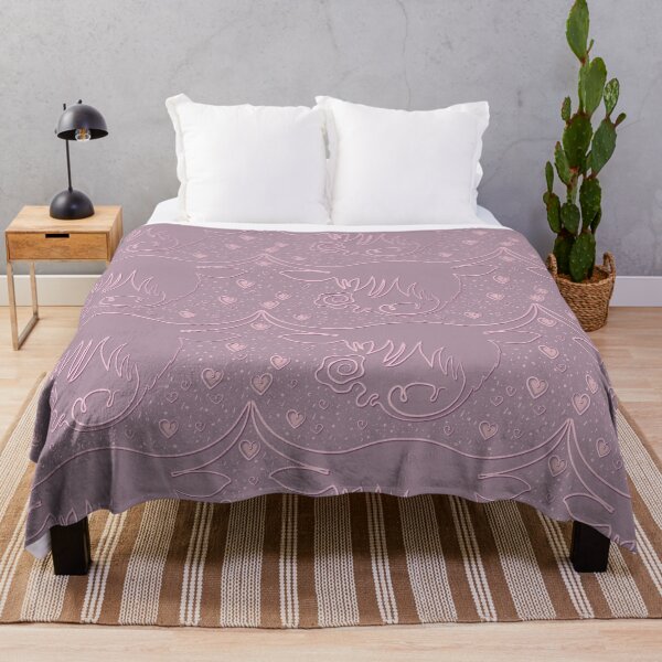 Item preview, Romantic bulls, Lilac on a dark lilac background designed and sold by Alex Blud.