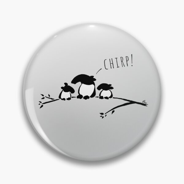 Item preview, Three little tapir birds on a branch "Chirp!" designed and sold by Skizzenmonster.