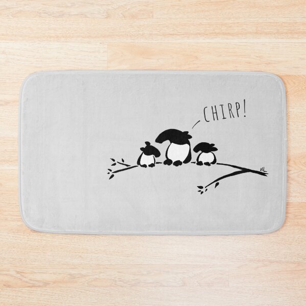 Item preview, Three little tapir birds on a branch "Chirp!" designed and sold by Skizzenmonster.