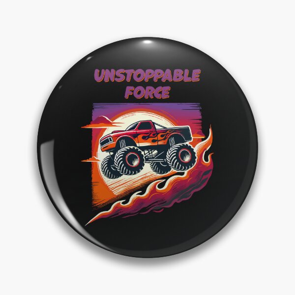 Item preview, Unstoppable Monster Truck in Fiery Sunset designed and sold by SerhiiArt.