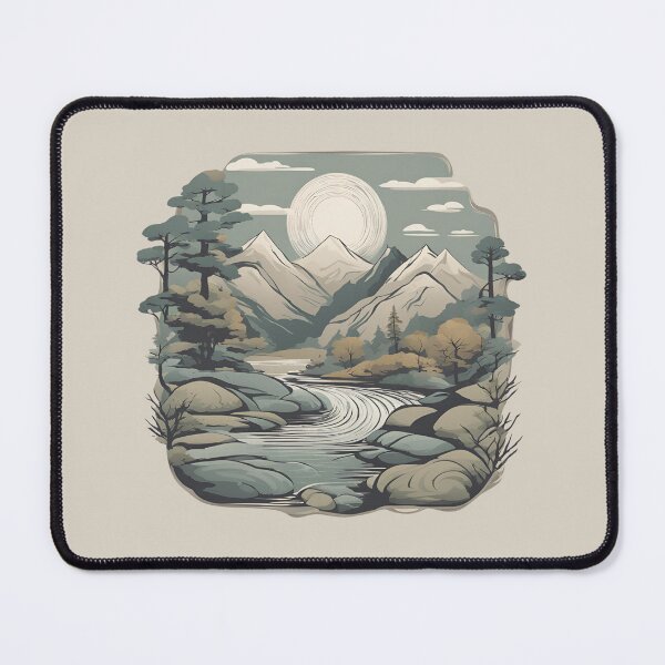 Item preview, Serene Mountain Scene designed and sold by InspiredByPros.