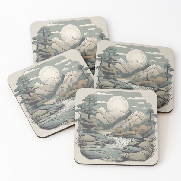 Item preview, Serene Mountain Scene designed and sold by InspiredByPros.