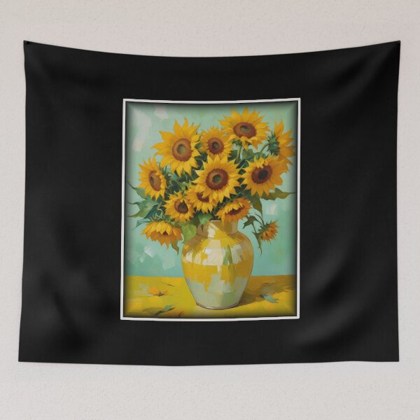 Item preview, Painting Of The Sunflowers In A Style Imitating Vincent van Gogh's Technique designed and sold by Adelberton.