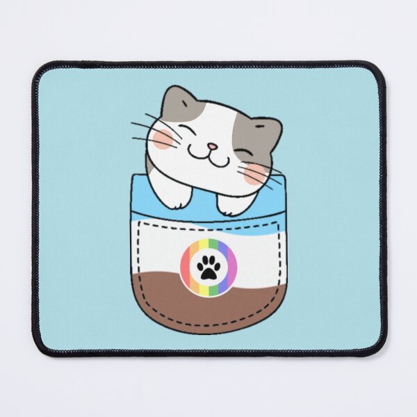 Item preview, Furry Pride Cat in Faux Pocket designed and sold by everything4eva.