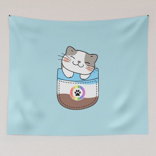 Item preview, Gato peludo del orgullo en bolsillo falso designed and sold by everything4eva.