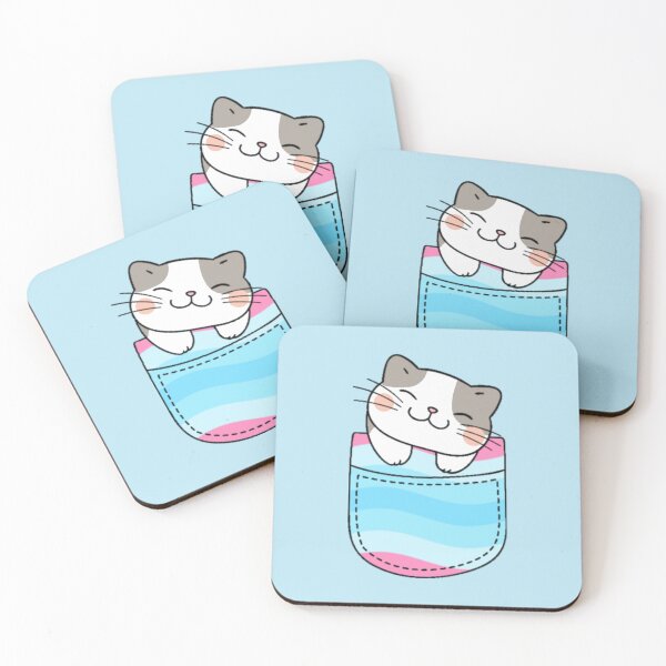 Item preview, Transmasc Pride Cat en bolsillo falso designed and sold by everything4eva.