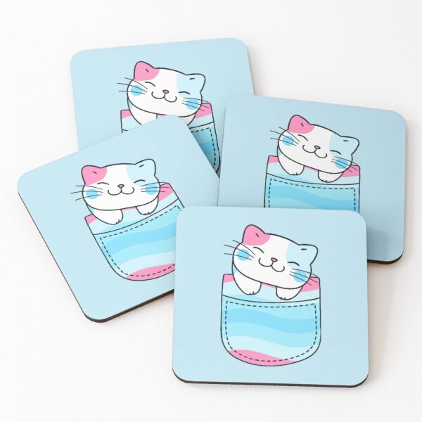 Item preview, Transmasc Pride Cat en bolsillo falso designed and sold by everything4eva.