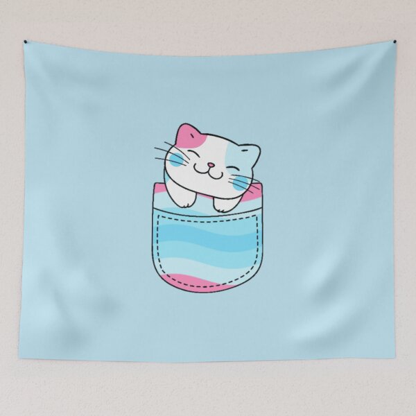 Item preview, Transmasc Pride Cat en bolsillo falso designed and sold by everything4eva.
