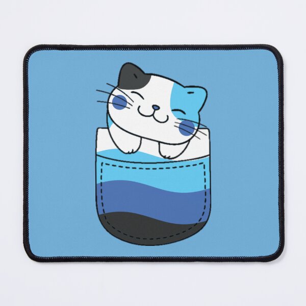 Item preview, Transmasc Pride Cat in Faux Pocket designed and sold by everything4eva.