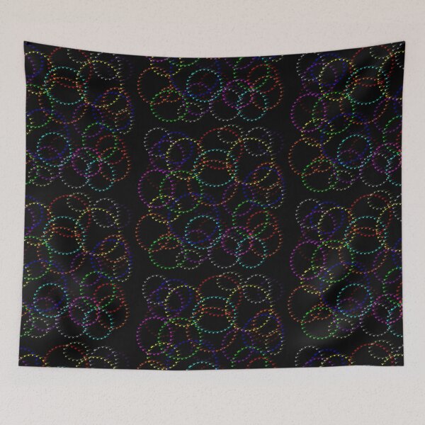 Item preview, Colorful circles on black background  designed and sold by Stefrait-7.