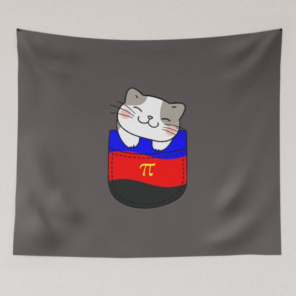Item preview, Polyamorous Pride Cat in Faux Pocket designed and sold by everything4eva.