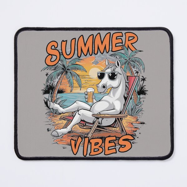 Item preview, Summer Vibes with a Grey Horse designed and sold by shirtsngoodies.