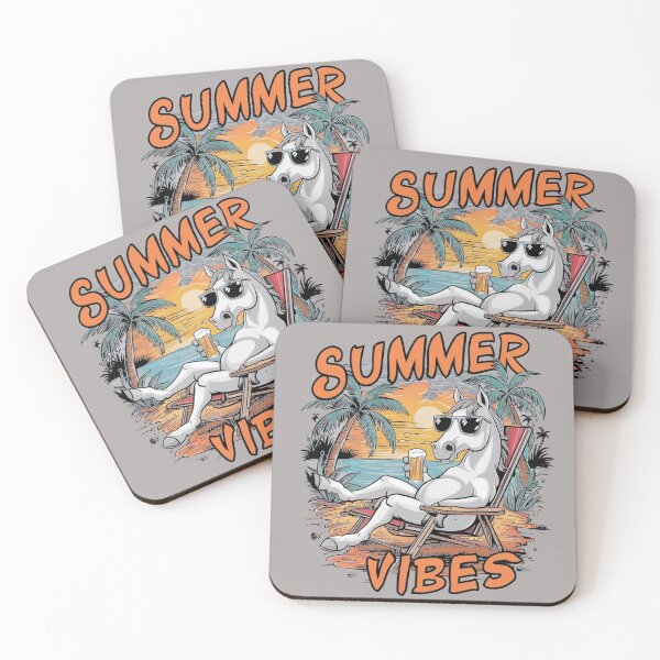 Item preview, Summer Vibes with a Grey Horse designed and sold by shirtsngoodies.
