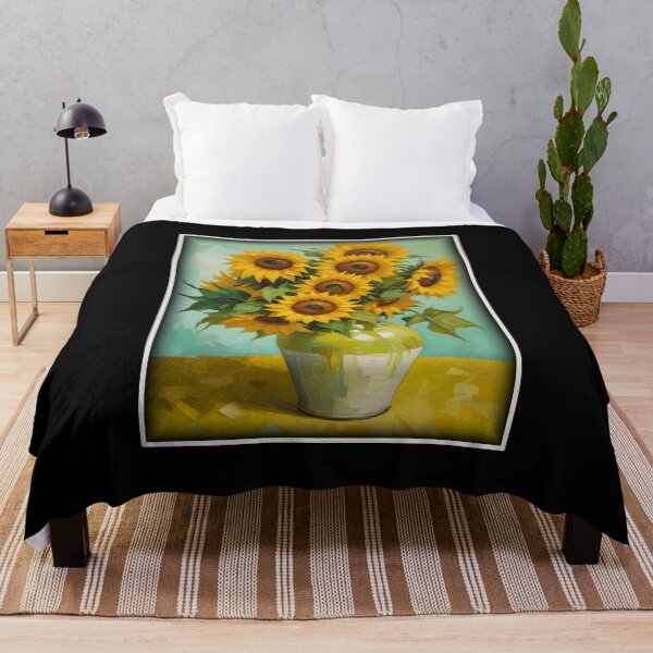 Item preview, Painting Of The Sunflowers In A Style Imitating Vincent van Gogh's Technique designed and sold by Adelberton.