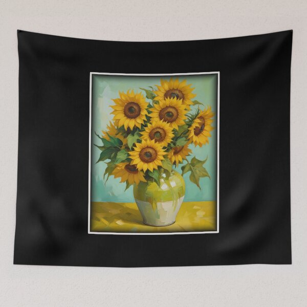 Item preview, Painting Of The Sunflowers In A Style Imitating Vincent van Gogh's Technique designed and sold by Adelberton.
