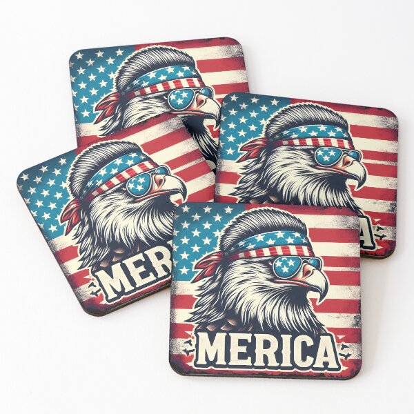 Item preview, Merica USA Flag Patriotic 4th of July Bald Eagle designed and sold by svarupa.