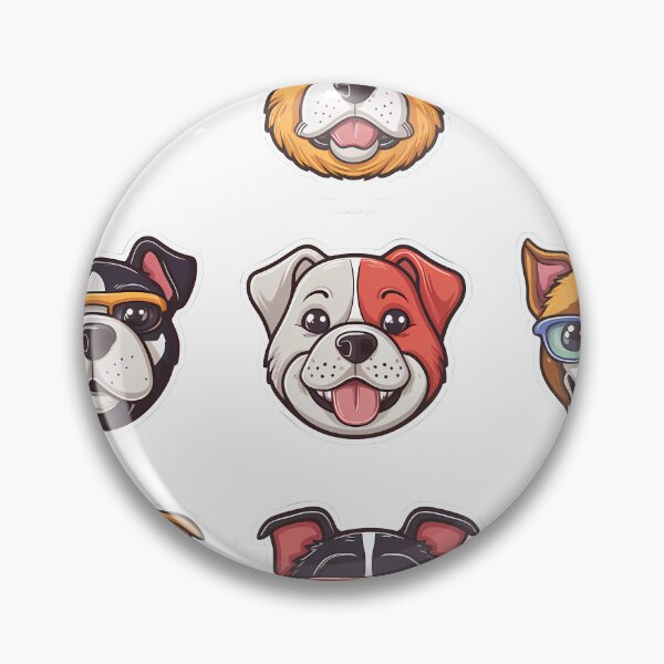 Item preview, Adorable Cartoon Dog Faces Sticker Pack - Set of 9 designed and sold by WatermelonPink.