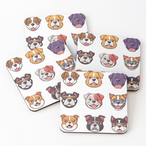 Item preview, Adorable Cartoon Dog Faces Sticker Pack - Set of 9 designed and sold by WatermelonPink.