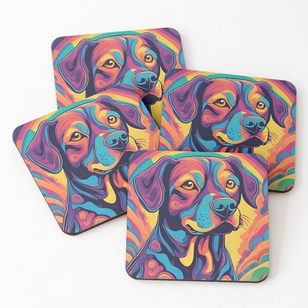 Artikelvorschau, Psychedelischer Hund entworfen und verkauft von MisfitMind.