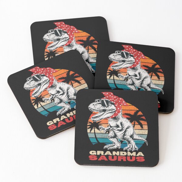 Item preview, Grandma Saurus Retro Dinosaur with Sunglasses and Bandana designed and sold by PantatKiller.