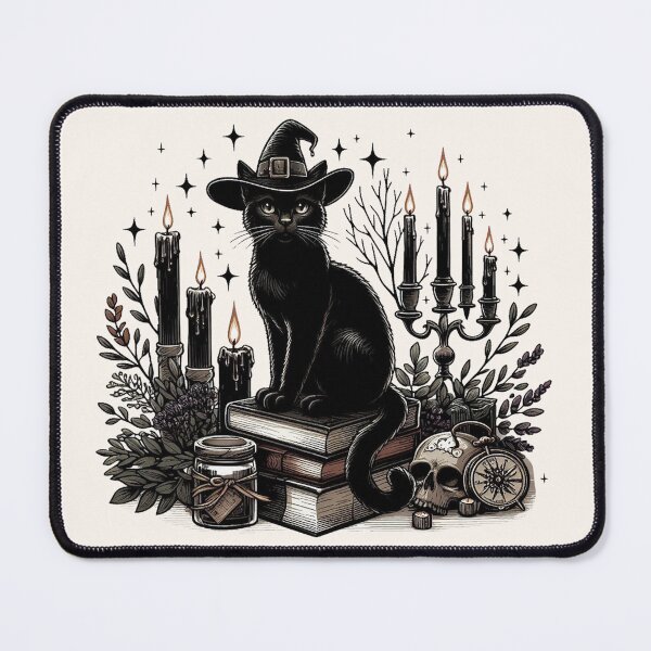 Item preview, Black Cat And Books designed and sold by VibeInkDesign.