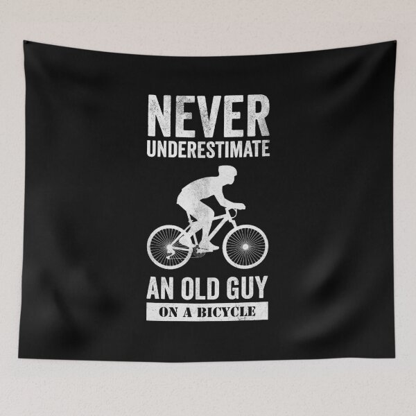 Item preview, Never Underestimate An Old Guy On A Bicycle designed and sold by HorizonDesignz.