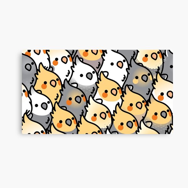 Chubby Cockatiel Party Canvas Print