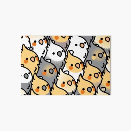 Chubby Cockatiel Party Art Board Print