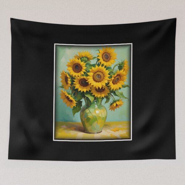 Item preview, Painting Of The Sunflowers In A Style Imitating Vincent van Gogh's Technique designed and sold by Adelberton.