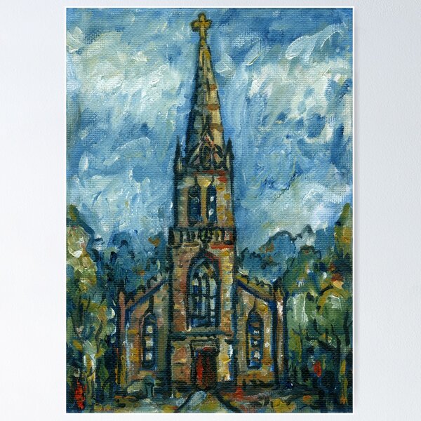 Item preview, St Michael's Church , Highgate , London , Oil on Board designed and sold by Luke Bailey.