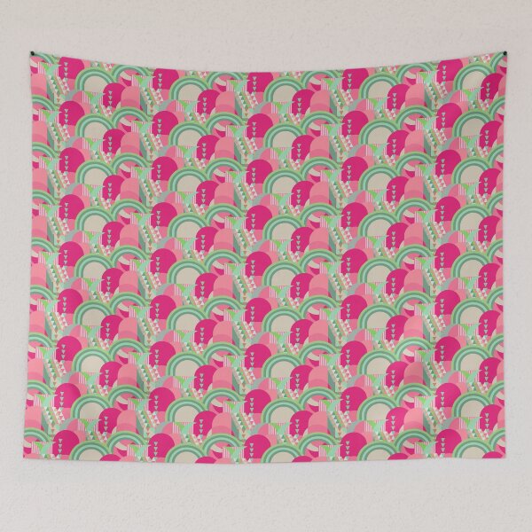 Item preview, Large abstract shapes, Pink and green designed and sold by Alex  Blud.