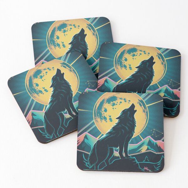 Item preview, Retro Wolf Howl designed and sold by Exodoi.