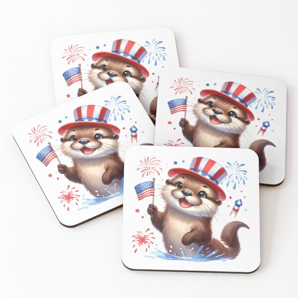 Item preview, Otter Watercolor in American Independence Day designed and sold by 93-Store.