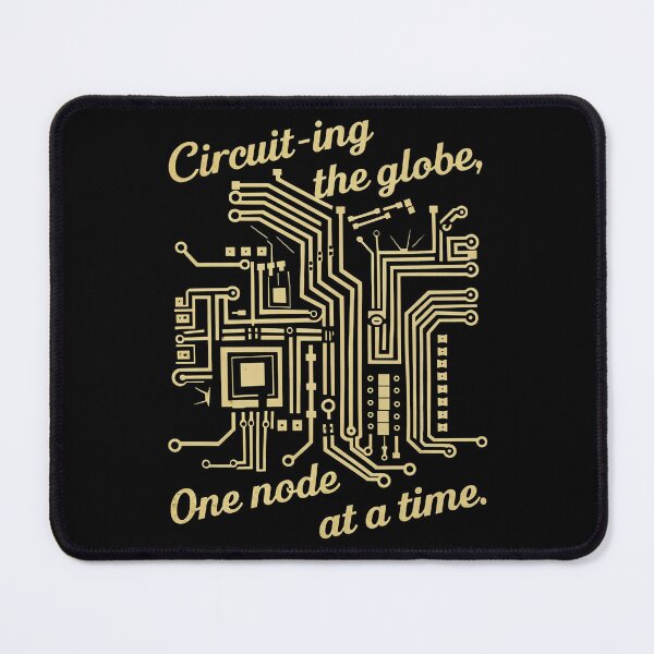 Item preview, Circuit-ing the Globe: Golden Nodes Connecting the World designed and sold by SplashTastic.