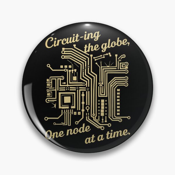Item preview, Circuit-ing the Globe: Golden Nodes Connecting the World designed and sold by SplashTastic.