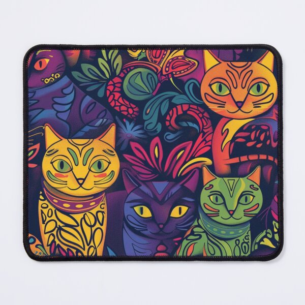 Item preview, Colorful Cats Pattern designed and sold by Linda Roisum.