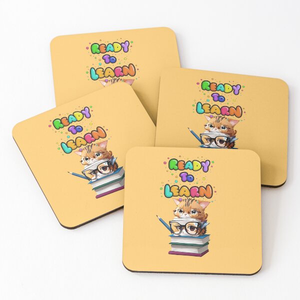 Item preview, Ready to Learn A stack of books with a cute cat sitting on top t-shirt designed and sold by WitMeme.