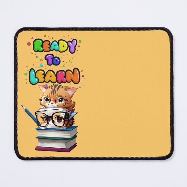 Item preview, Ready to Learn A stack of books with a cute cat sitting on top t-shirt designed and sold by WitMeme.
