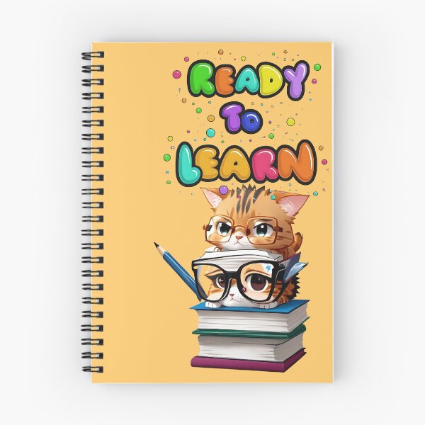 Item preview, Ready to Learn A stack of books with a cute cat sitting on top t-shirt designed and sold by WitMeme.